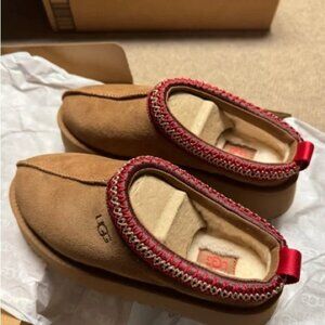 UGG Tazz Chestnut Platform Mule Clog Slipper